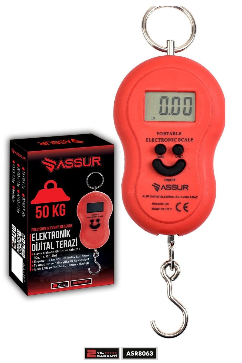 Assur Dijital El Terazisi 4 Ayrı Birim Hassas 50 Kg Kantar Terazi
            
            
                (ASR8063-02-60)