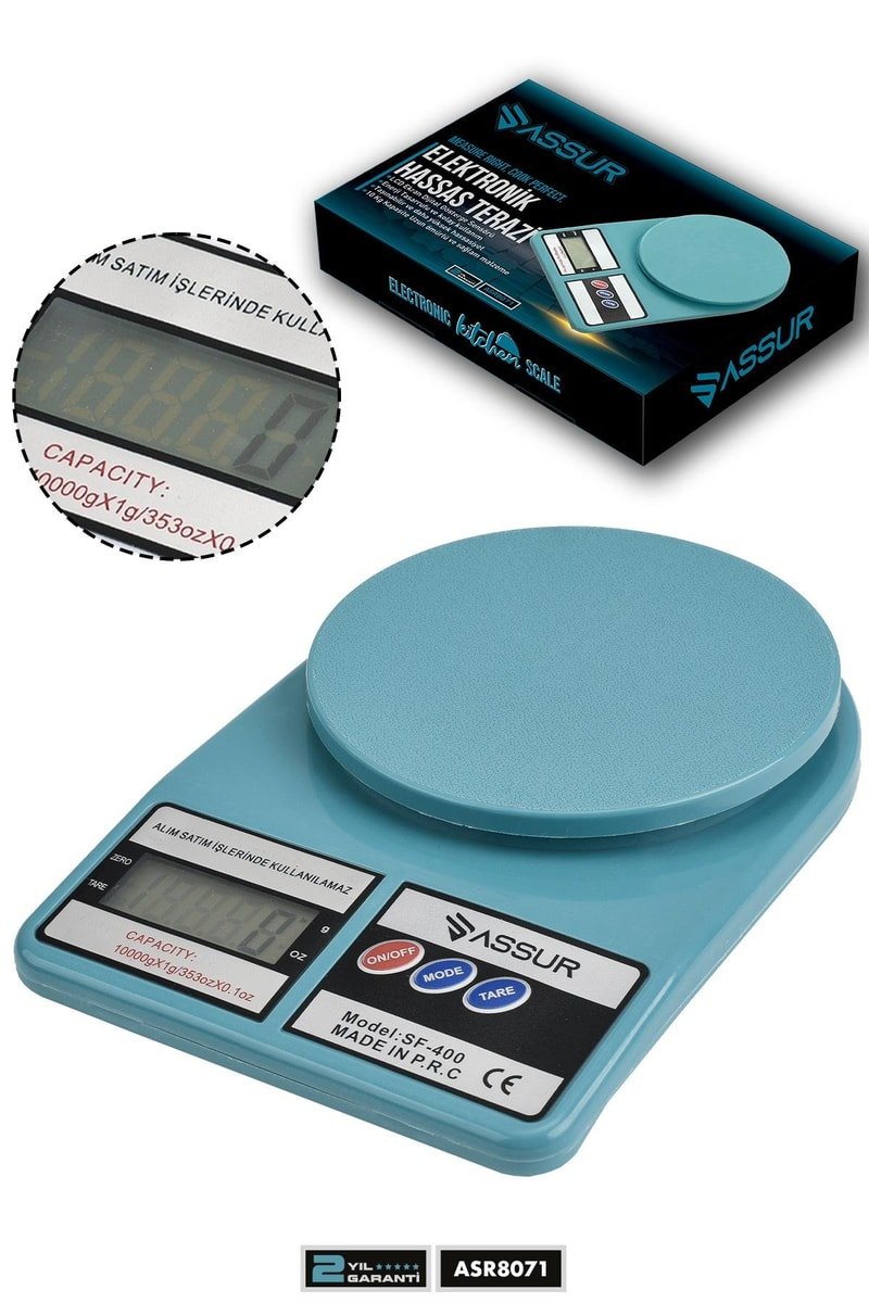 Assur Dijital Mutfak Terazisi 1 Gr 10 Kg Hassas Ölçüm Tartı Hassas Terazi
            
            
                (ASR8071-02-60)