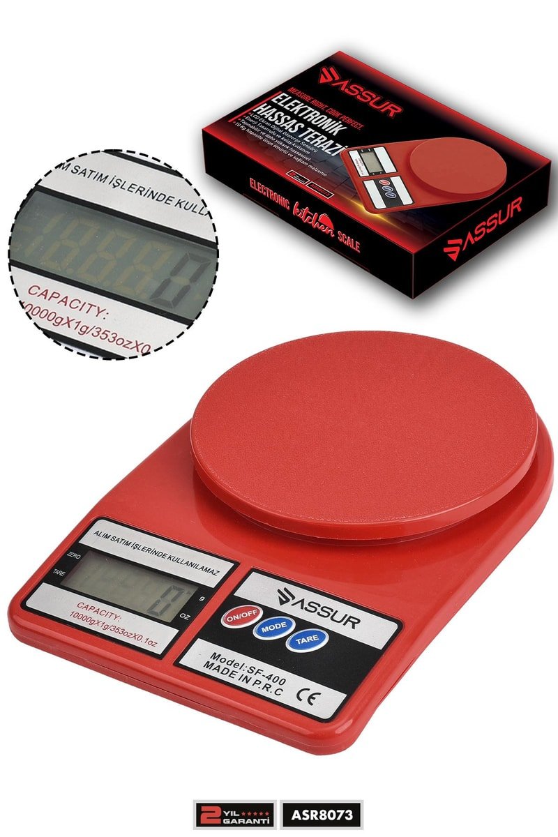 Assur Dijital Mutfak Terazisi 1 Gr 10 Kg Hassas Ölçüm Tartı Hassas Terazi
            
            
                (ASR8073-02-60)