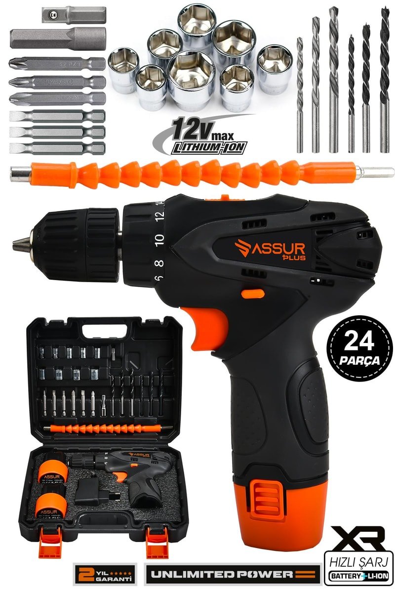 Assur Plus 12V Çift Akülü Vidalama Şarjlı Matkap
            
            
                (ASR057-01-01)