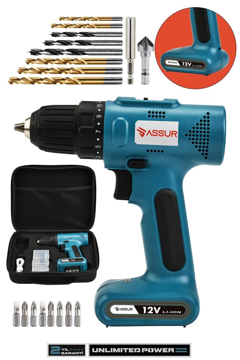 Assur Plus 12V Usb Şarjlı Matkap Vidalama Dahili Batarya
            
            
                (ASR002-01-01)