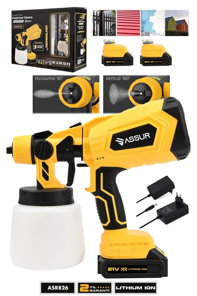 Assur Plus 21V Çift Akülü 300 Mm Vernik Sprey Boya Püskürtme Makinesi
            
            
                (ASR826-01-51)