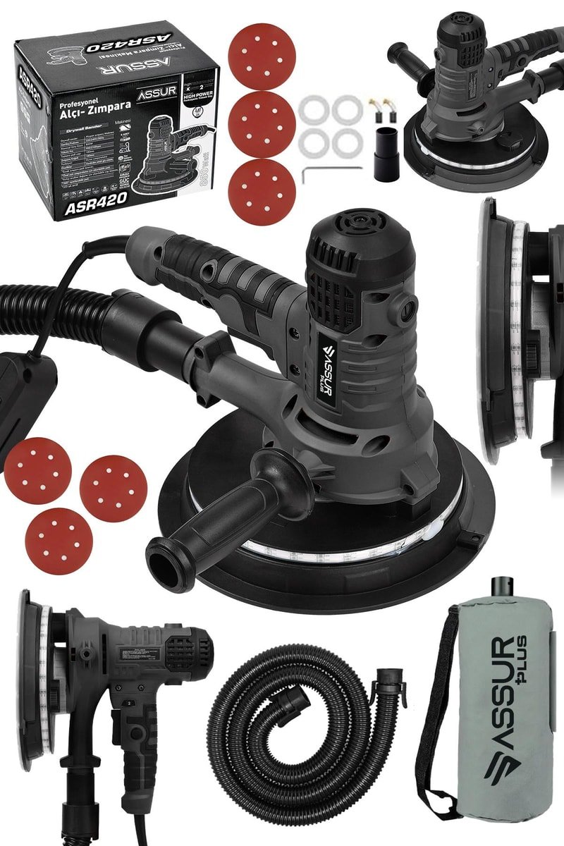 Assur Plus 360'Ledli 850W Pro Alçıpan Zımpara Makinası Toz Emmeli
            
            
                (ASR420-01-52)
