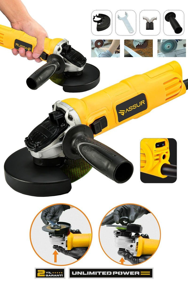 Assur Plus 720W Metal Şanzıman Avuç İçi Taşlama Makinesi 125mm
            
            
                (ASR310-02-05)