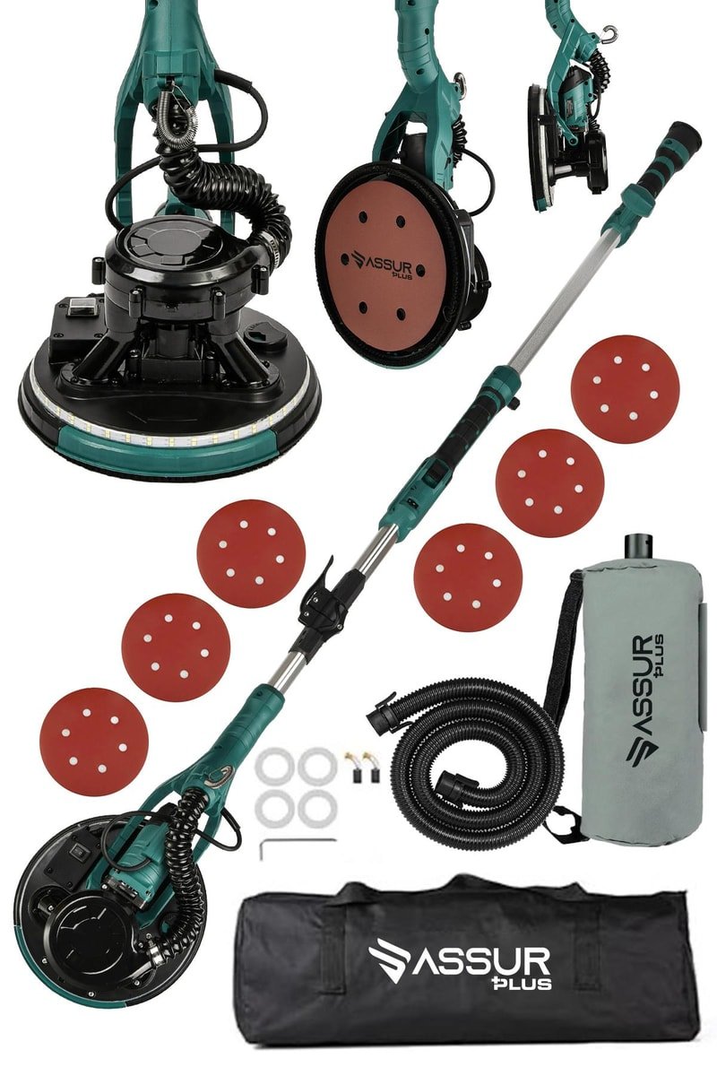 Assur Plus 850W Alçıpan Duvar Zımpara Makinası 360° Ledli Toz Emmeli
            
            
                (ASR413-01-52)