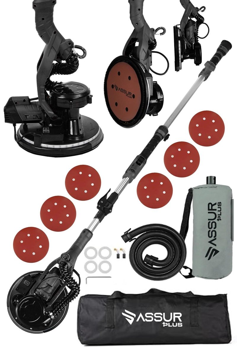 Assur Plus 850W Alçıpan Duvar Zımpara Makinası 360° Ledli Toz Emmeli
            
            
                (ASR416-01-52)