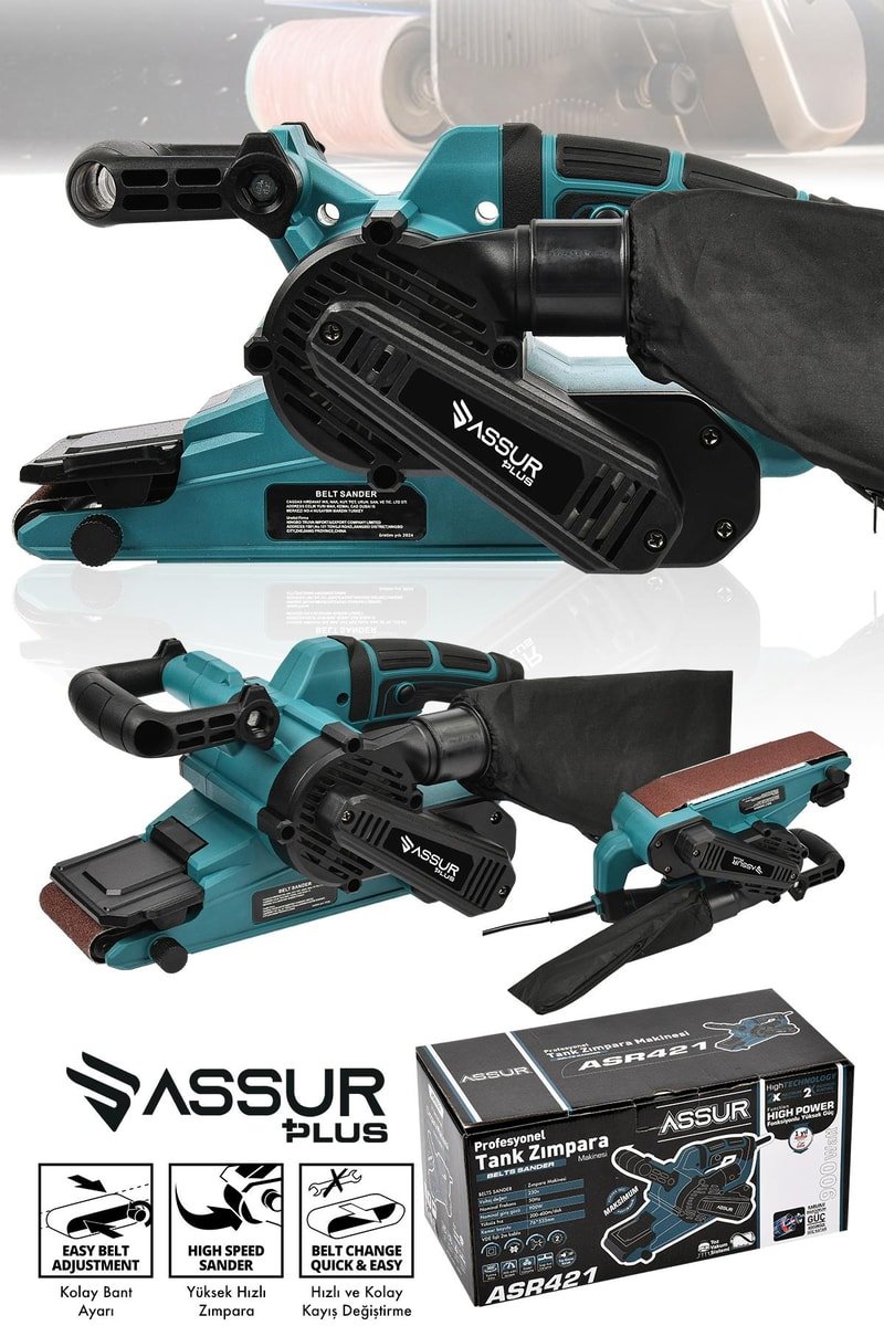 Assur Plus 900W Elektrikli Vakumlu Tozsuz Cila Özellikli Tank Zımpara Makinesi
            
            
                (ASR421-01-52)