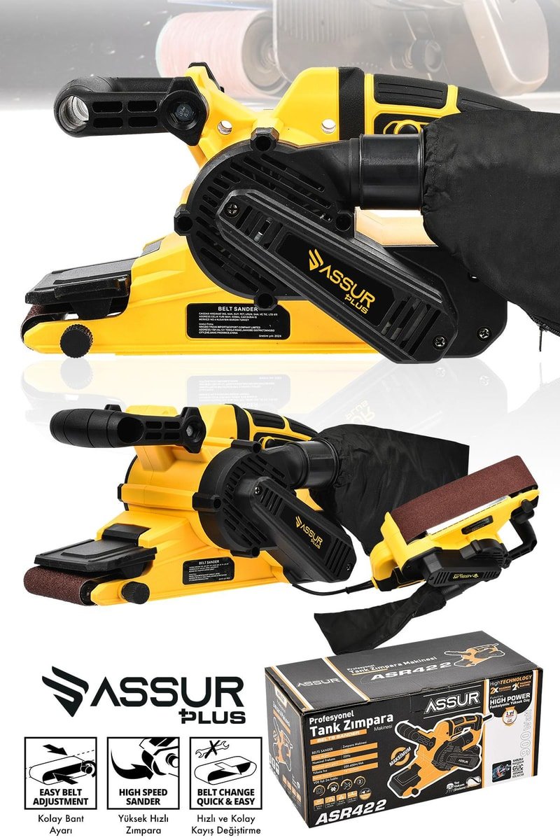 Assur Plus 900W Elektrikli Vakumlu Tozsuz Cila Özellikli Tank Zımpara Makinesi
            
            
                (ASR422-01-52)