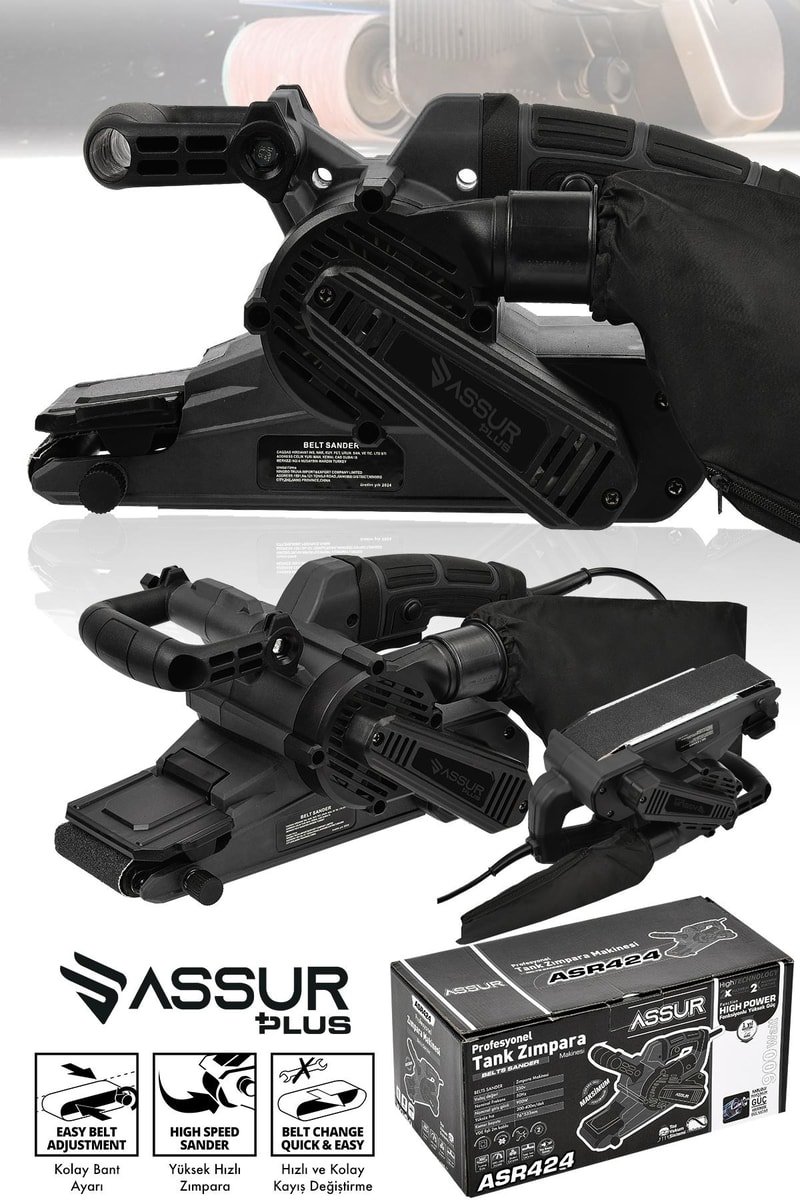 Assur Plus 900W Elektrikli Vakumlu Tozsuz Cila Özellikli Tank Zımpara Makinesi
            
            
                (ASR424-01-52)