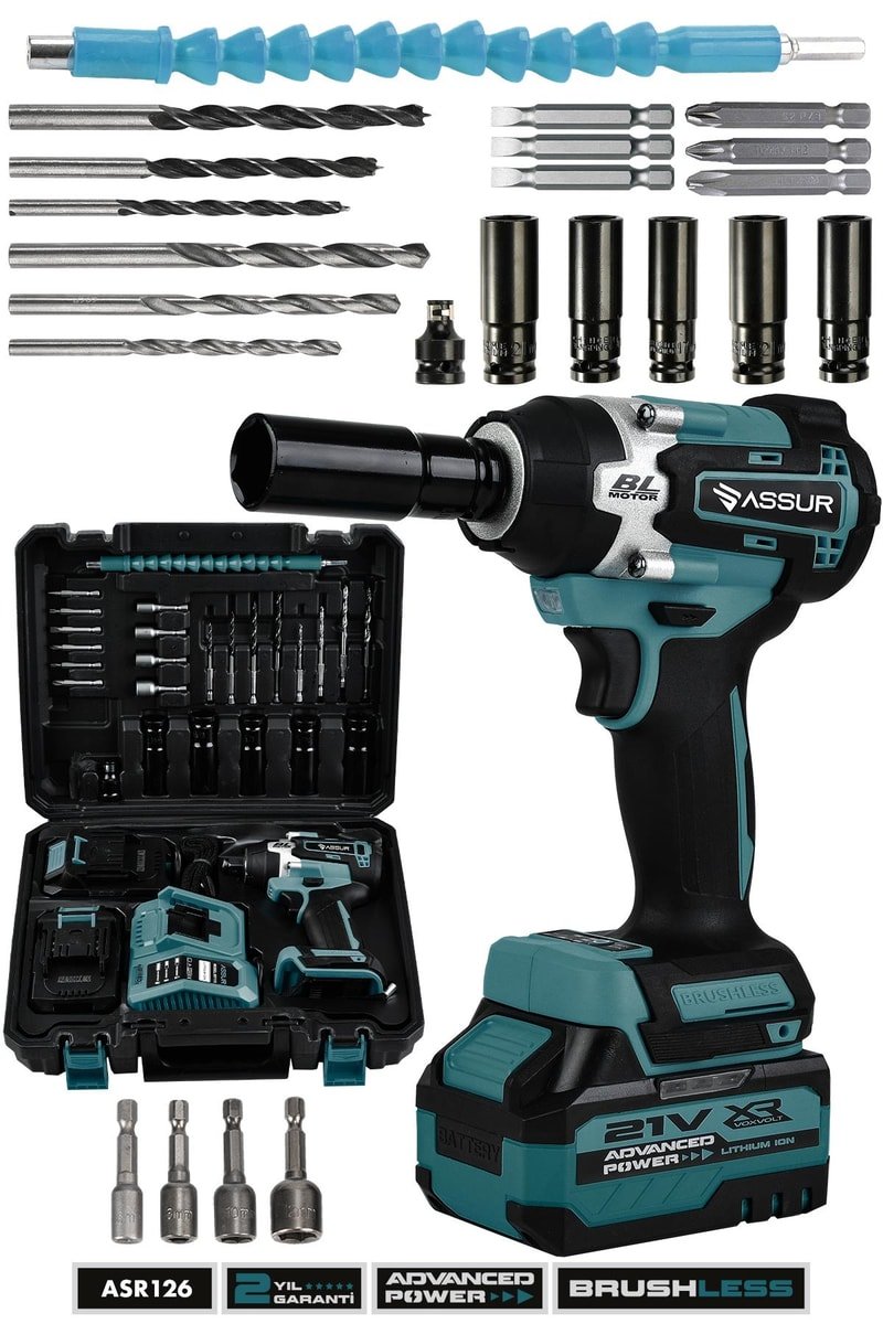 Assur Pro 21V Çift Akülü Kömürsüz 450NM Somun Sıkma Sökme
            
            
                (ASR126-02-09)