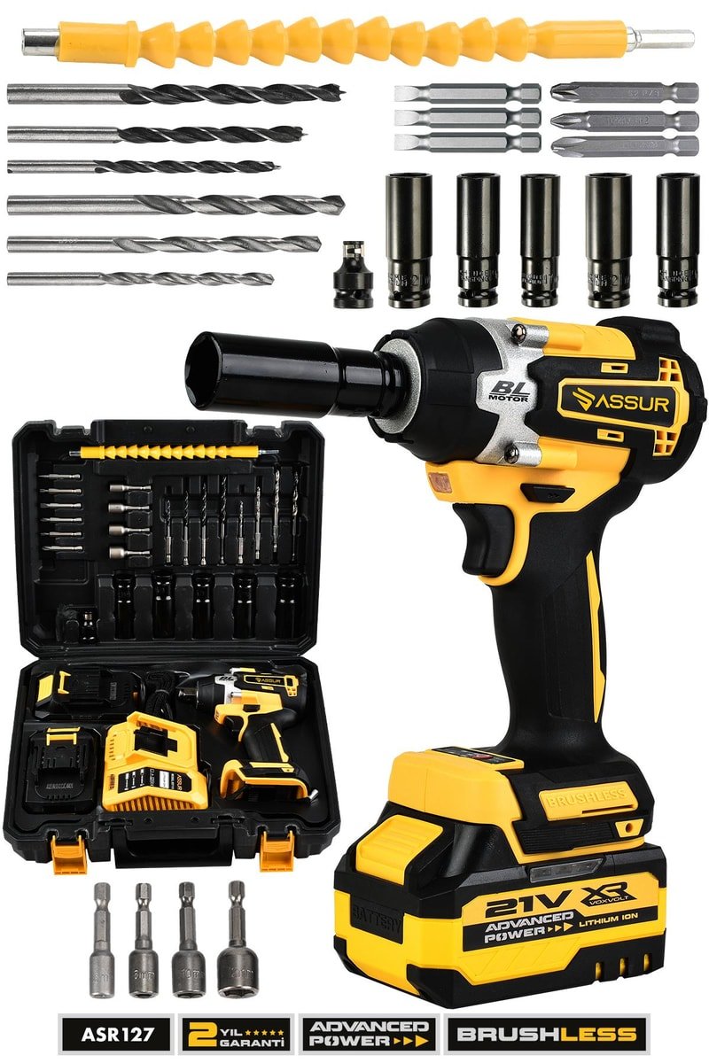 Assur Pro Kömürsüz 21V Çift Akülü 450NM Somun Sıkma Sökme
            
            
                (ASR127-02-09)