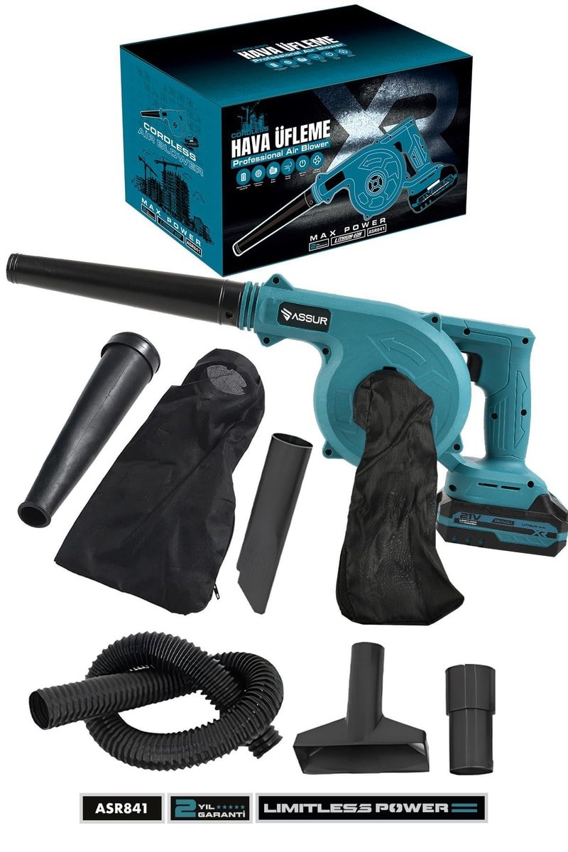 Assur Profesyonel 21v Çift Akülü Kompresör Şarjlı Hava Üfleme Makinesi
            
            
                (ASR841-02-49)