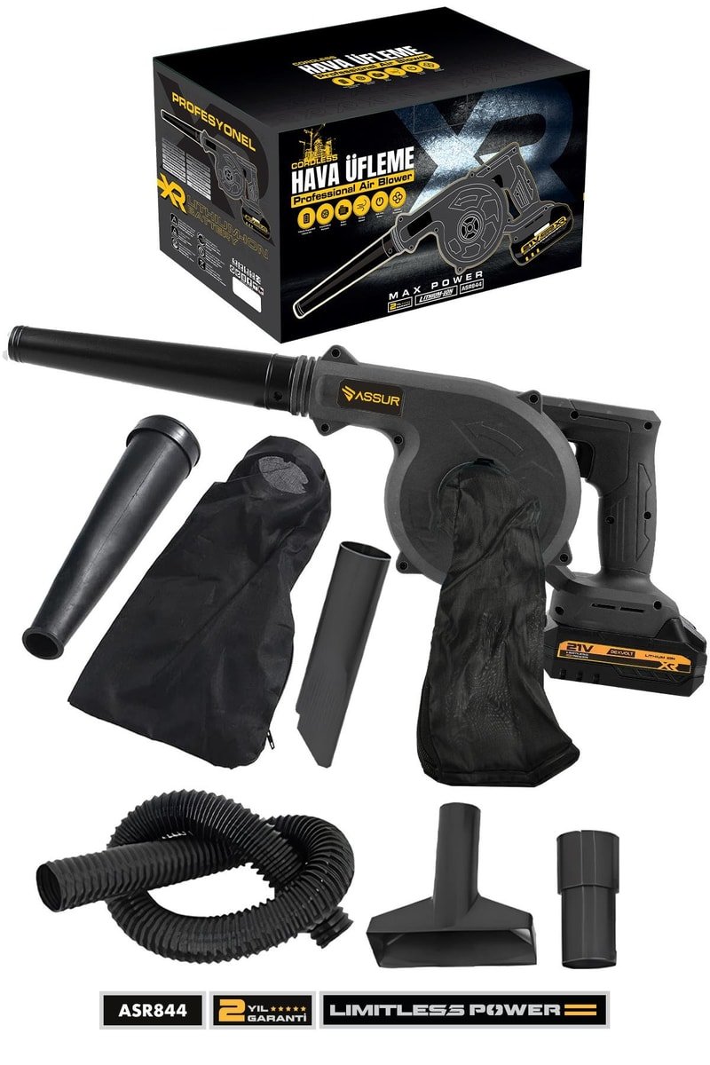 Assur Profesyonel 21v Çift Akülü Kompresör Şarjlı Hava Üfleme Makinesi
            
            
                (ASR844-02-49)