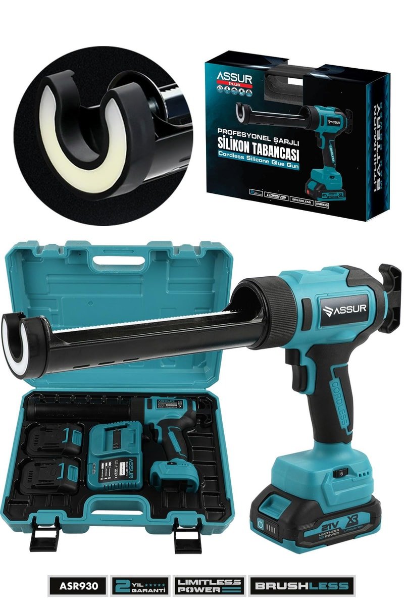 ASSUR Profesyonel 21V Çift Akülü Kömürsüz Şarjlı Silikon Tabancası
            
            
                (ASR930-62)