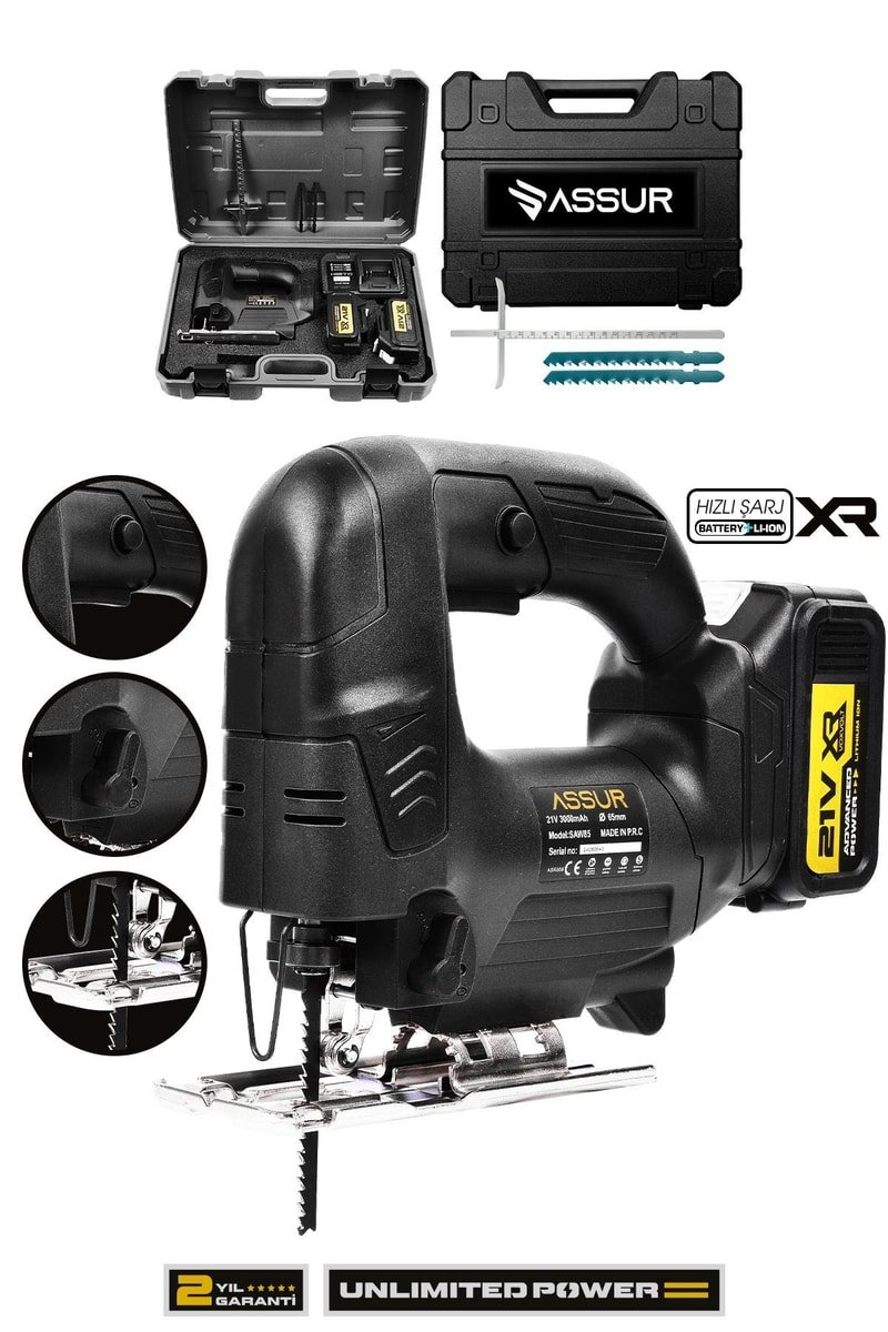 Assur Profesyonel 21V Çift Akülü Metal Şanzıman Dekupaj Testere Makinesi
            
            
                (ASR859-02-08)
