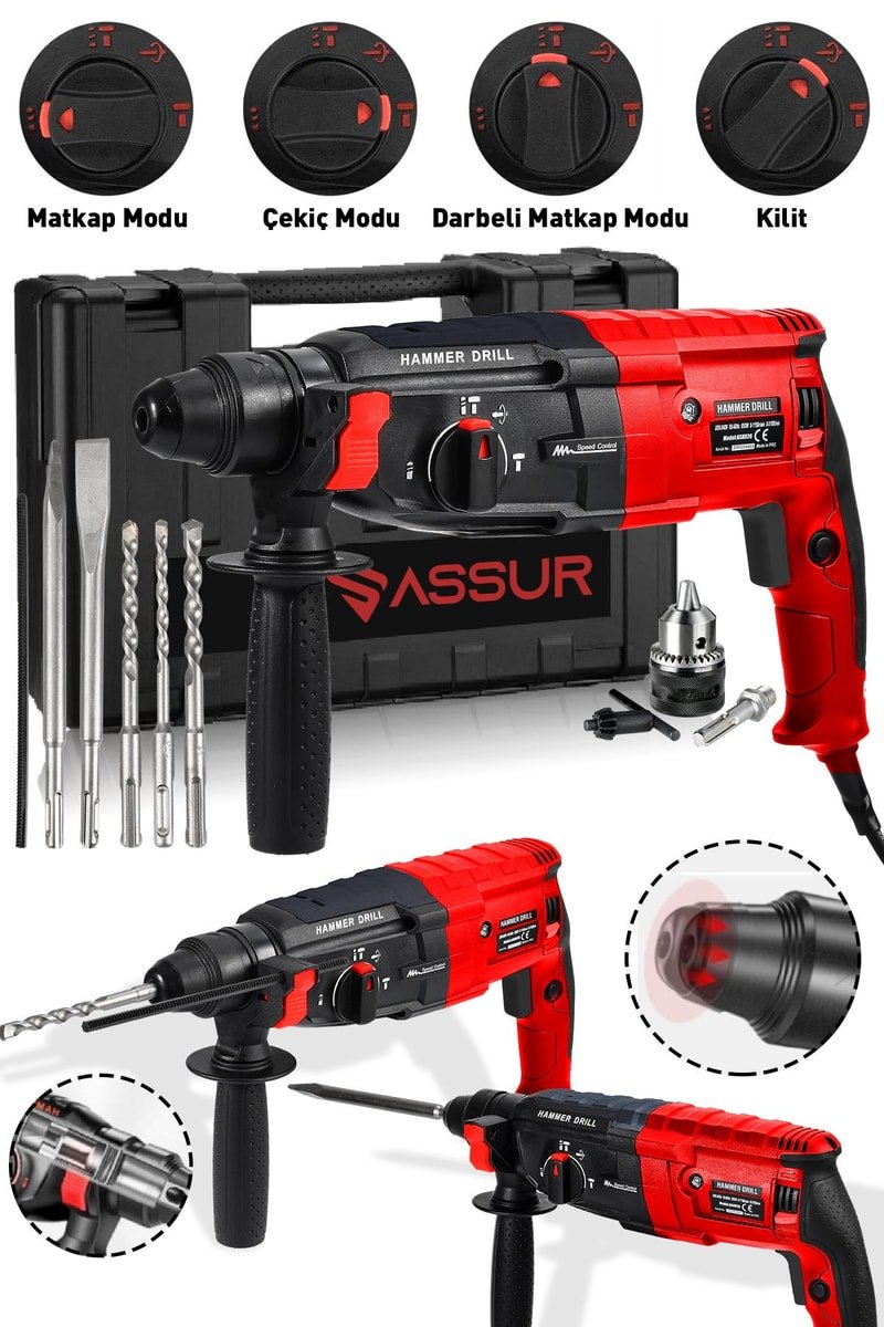 Assur Profesyonel Metal Şanzıman Kırıcı Delici Hilti Darbeli Matkap 2-28mm
            
            
                (ASR523-02-04)