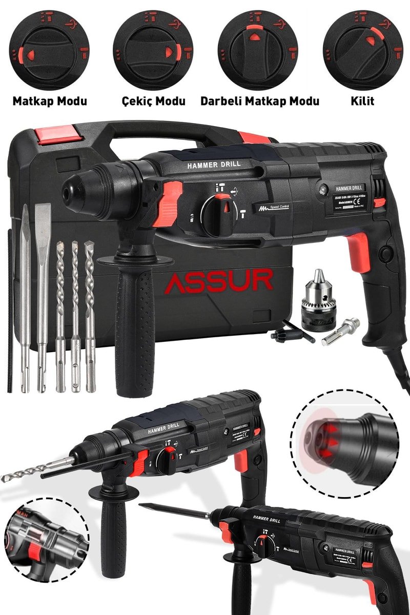 Assur Profesyonel Metal Şanzıman Kırıcı Delici Hilti Darbeli Matkap 2-28mm
            
            
                (ASR526-02-04)