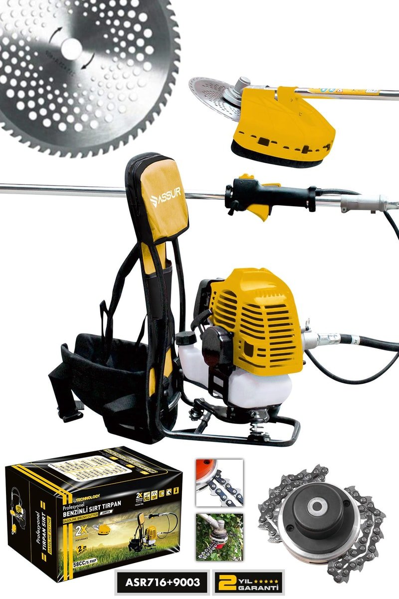 Assur Sırt Tipi Benzinli Motorlu Ot Çalı Çim Biçme Tırpanı + Canavar Başlık
            
            
                (ASR716XASR9003-02-25)