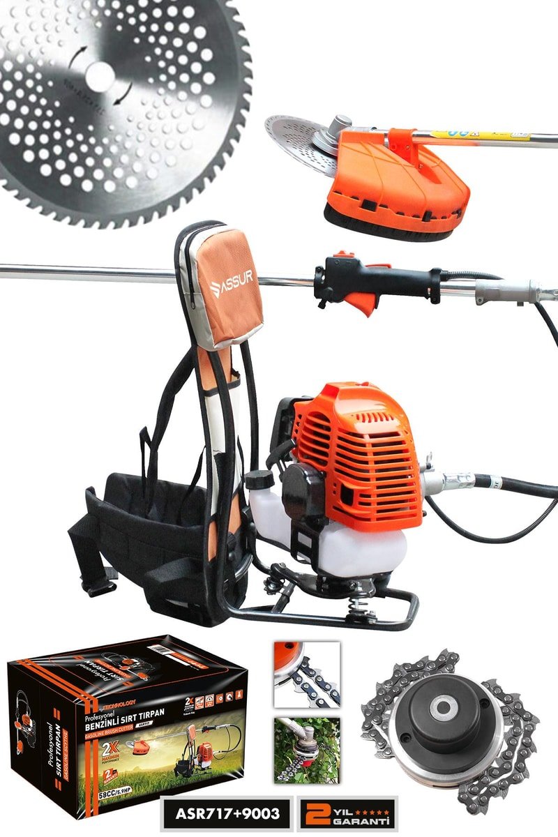 Assur Sırt Tipi Benzinli Motorlu Ot Çalı Çim Biçme Tırpanı + Canavar Başlık
            
            
                (ASR717-ASR9003-02-25)