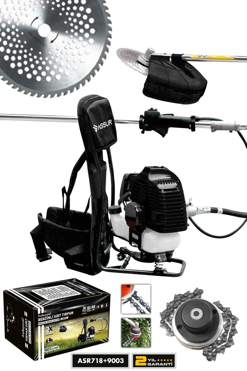 Assur Sırt Tipi Benzinli Motorlu Ot Çalı Çim Biçme Tırpanı + Canavar Başlık
            
            
                (ASR718-ASR9003-01-25)