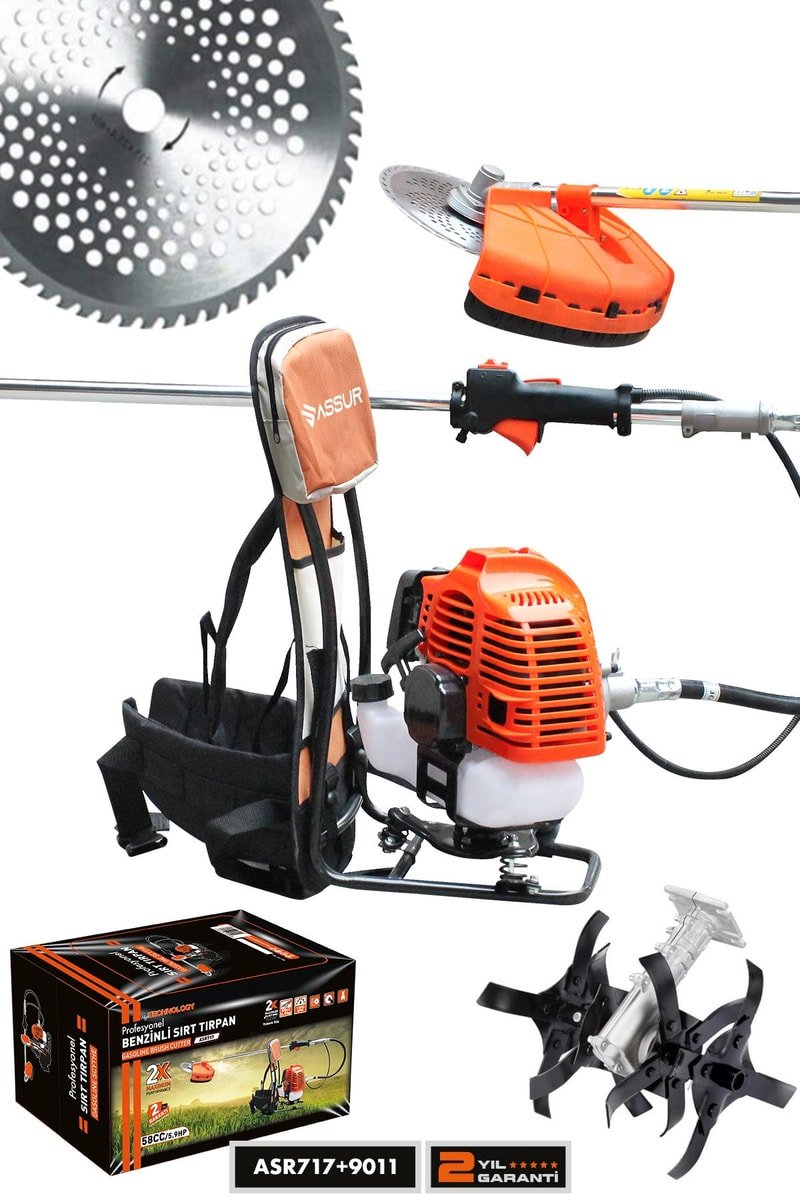 Assur Sırt Tipi Benzinli Motorlu Ot Çalı Çim Biçme Tırpanı + Çapalama Aparatı
            
            
                (ASR717XASR9011-02-27)