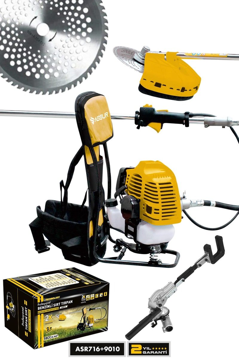 Assur Sırt Tipi Benzinli Motorlu Ot Çalı Çim Biçme Tırpanı + Zeytin Silkme Aparatı
            
            
                (ASR716XASR9010-02-28)