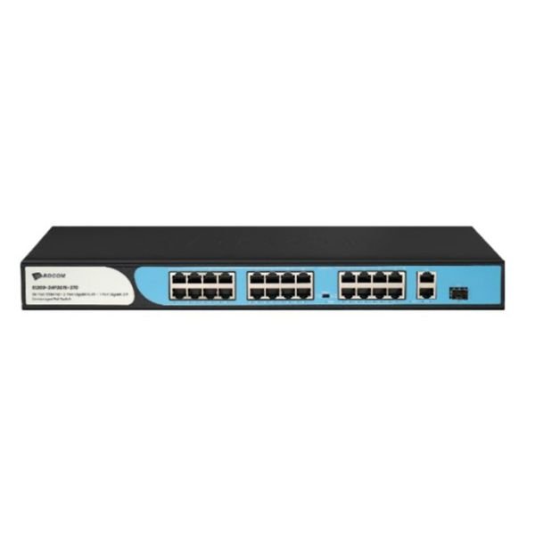 BDCOM S1200-24P2G1S-370 24-Port 10/100 M PoE + 2-Port RJ45 +1G SFP, rack mounted, 370W