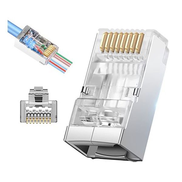 UNS-PLUGCAT6 RJ45 AÇIK UÇLU PLUG (DELİKLİ) 100 LÜK PAKET